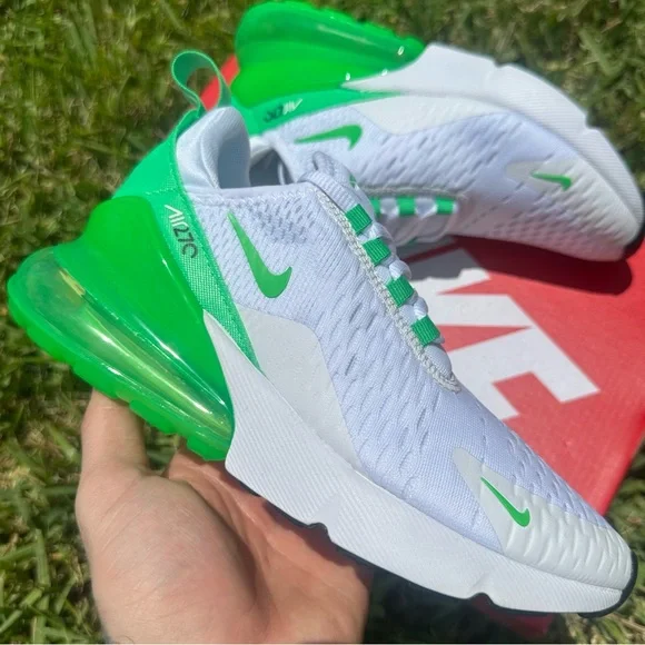NIKE AIR MAX 270 WHITE GREEN - Picture 1 of 3